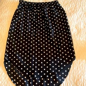 Polka dot high low skirt